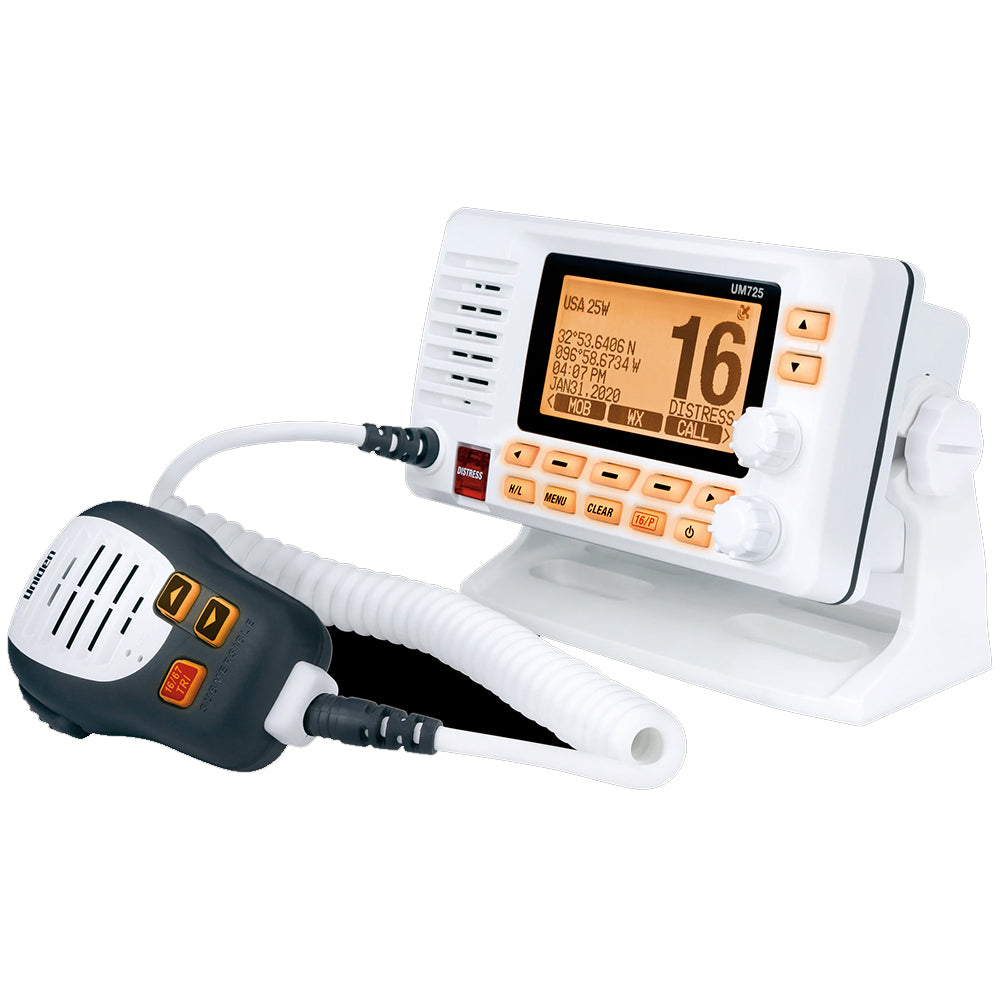 Tri-Water Marine | Uniden UM725 Fixed Mount Marine VHF Radio - White [UM725]