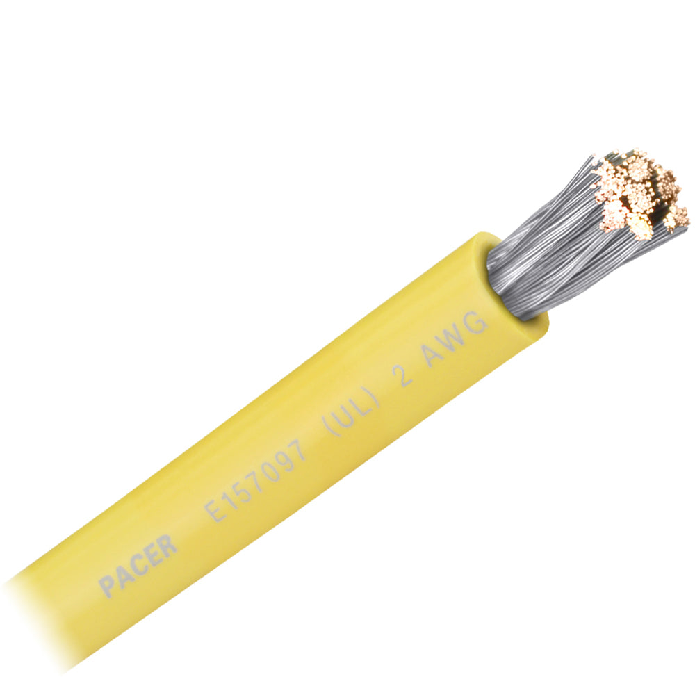 Tri-Water Marine | Pacer Yellow 2 AWG Battery Cable - Sold By The Foot [WUL2YL-FT]