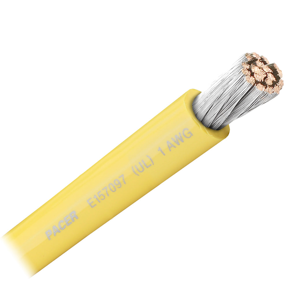 Tri-Water Marine | Pacer Yellow 1 AWG Battery Cable - Sold By The Foot [WUL1YL-FT]