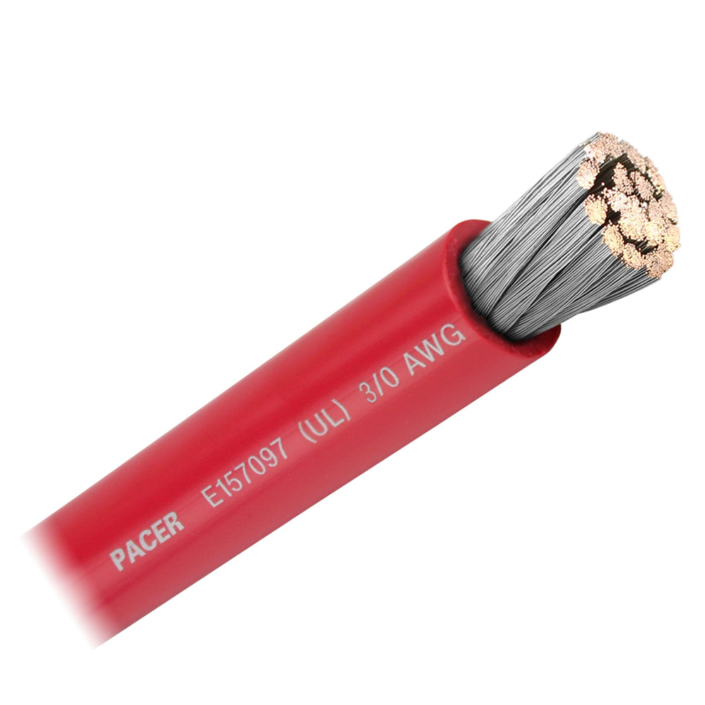 Tri-Water Marine | Pacer Red 3/0 AWG Battery Cable - Sold By The Foot [WUL3/0RD-FT]