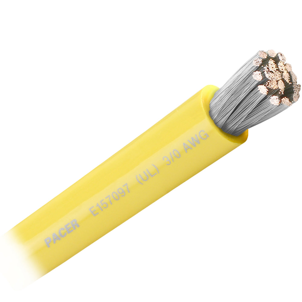 Tri-Water Marine | Pacer Yellow 3/0 AWG Battery Cable - Sold By The Foot [WUL3/0YL-FT]