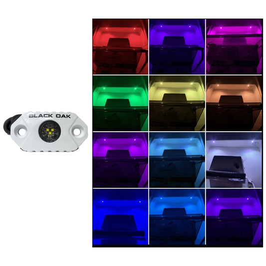 Tri-Water Marine | Black Oak Rock Accent Light - RGB - White Housing [MAL-RGB]