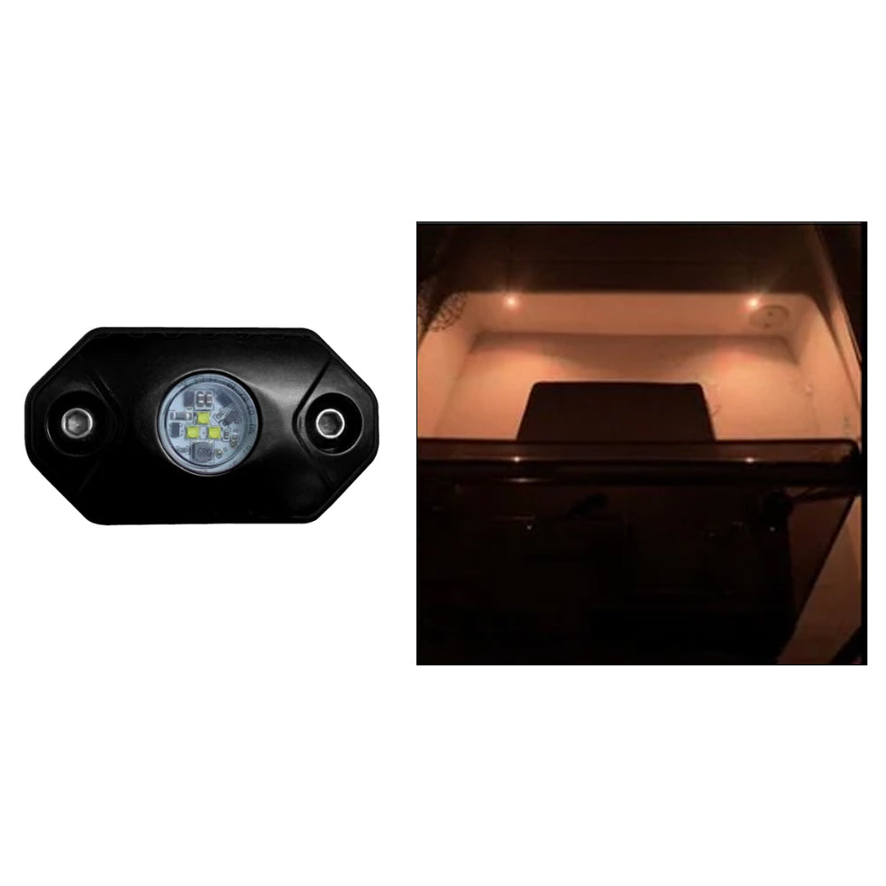 Tri-Water Marine | Black Oak Rock Accent Light - Amber - Black Housing [RL-A]