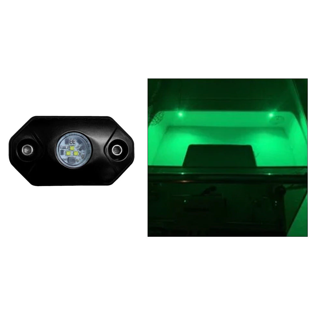 Tri-Water Marine | Black Oak Rock Accent Light - Green - Black Housing [RL-G]