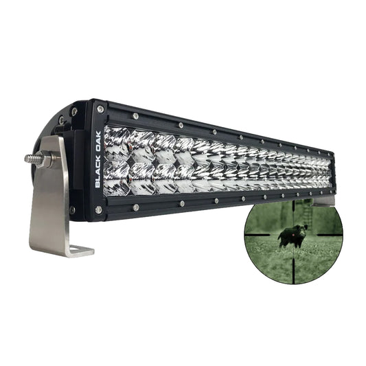 Tri-Water Marine | Black Oak Pro Series Double Row Combo Infrared 20" 940nm Light Bar - Black [20IR-940]