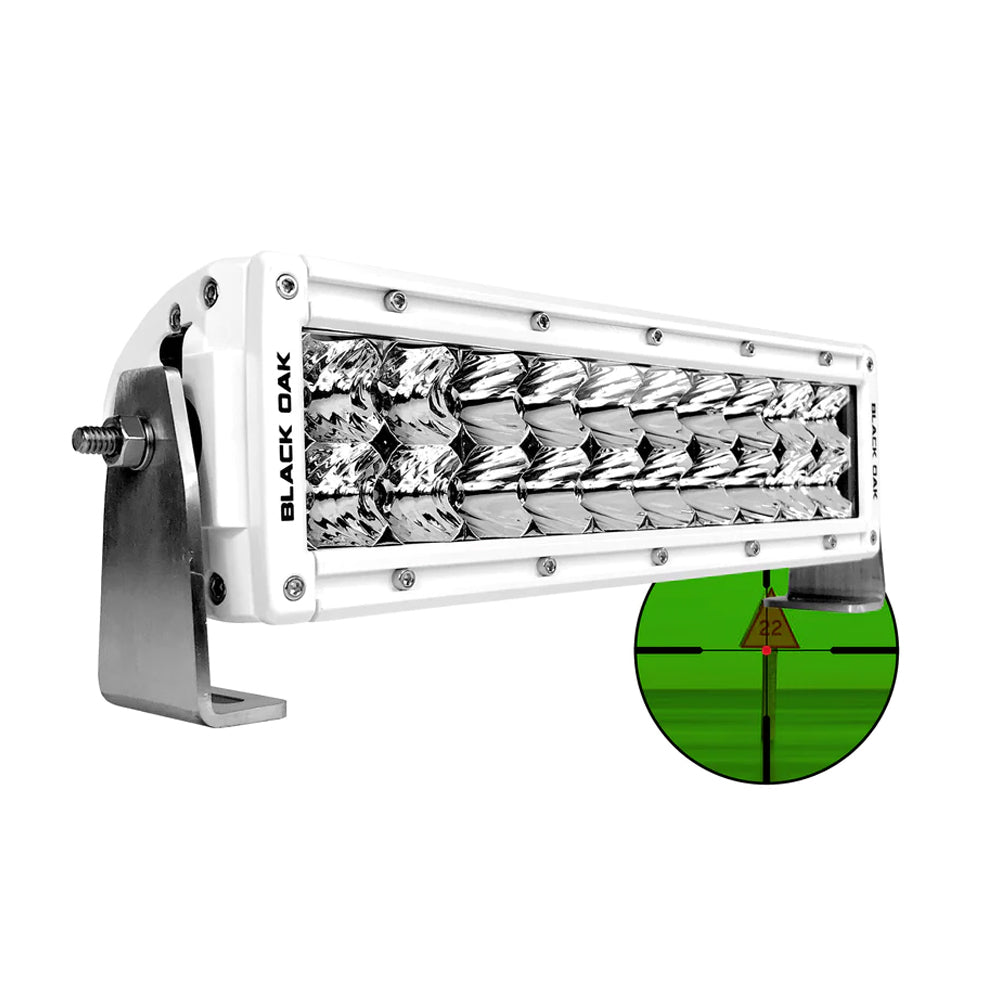 Tri-Water Marine | Black Oak Pro Series Double Row Combo Infrared 10" 850nm Light Bar - White [10MIR-850]