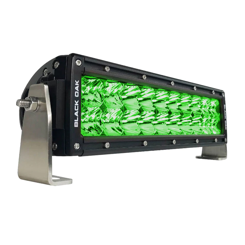 Tri-Water Marine | Black Oak Double Row Combo Green Hog Hunting 10" Light Bar - Black [10G-D3OS]