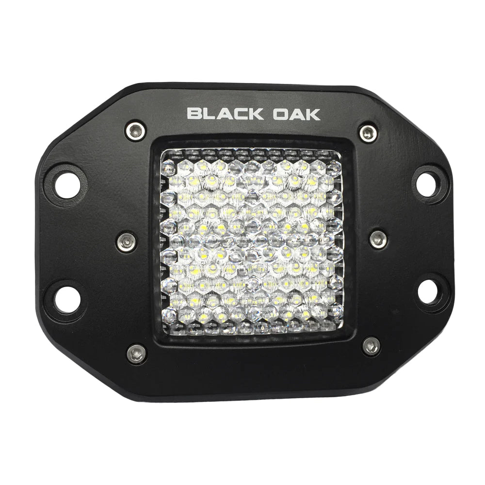 Tri-Water Marine | Black Oak Pro Series 2" Flush Mounted Flood Light - Black [2F-FPOD10CR]