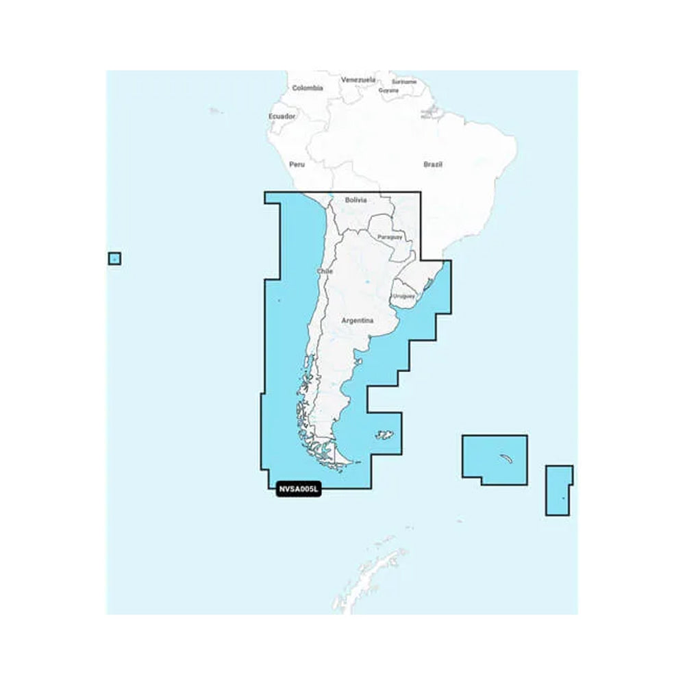 Tri-Water Marine | Garmin Navionics Vision+ NVSA005L - Chile, Argentina Easter Island - Marine Charts [010-C1286-00]