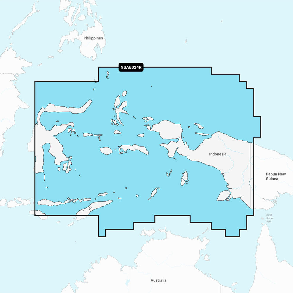 Tri-Water Marine | Garmin Navionics+ NSAE024R - Central West Papua East Sulawesi - Marine Chart [010-C1222-20]