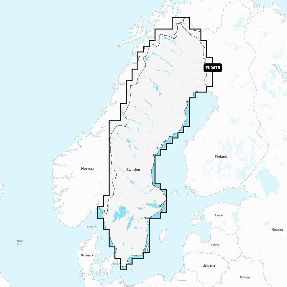 Tri-Water Marine | Garmin Navionics+ NSEU067R - Sweden Lakes Rivers - Marine Chart [010-C1262-20]