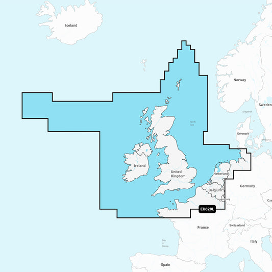 Tri-Water Marine | Garmin Navionics+ NSEU628L - U.K., Ireland Holland - Marine Chart [010-C1271-20]