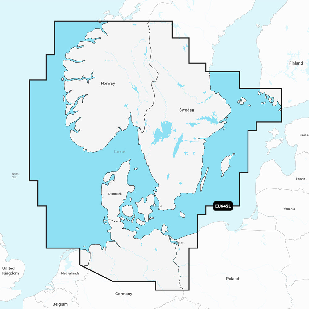 Tri-Water Marine | Garmin Navionics+ NSEU645L - Skagerrak Kattegat - Marine Chart [010-C1274-20]