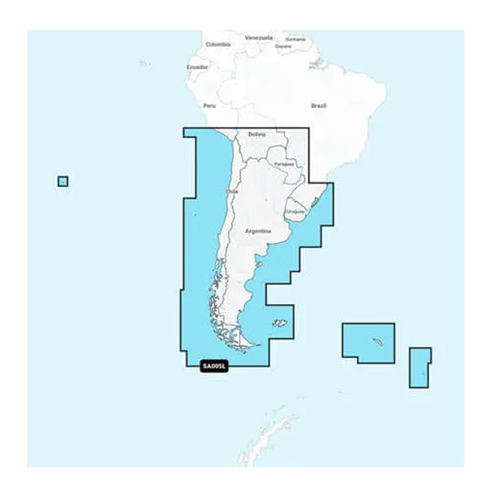 Tri-Water Marine | Garmin Navionics+ NSSA005L - Chile, Argentina Easter Island - Marine Chart [010-C1286-20]