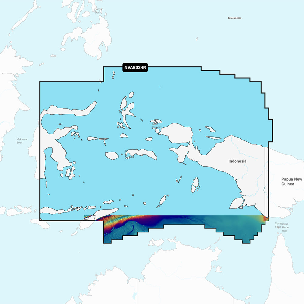 Tri-Water Marine | Garmin Navionics Vision+ NVAE024R - Central West Papua East Sulawesi - Marine Chart [010-C1222-00]