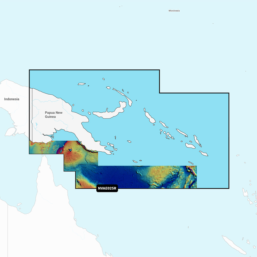 Tri-Water Marine | Garmin Navionics Vision+ NVAE025R - Papua New Guinea Solomon Islands - Marine Chart [010-C1223-00]