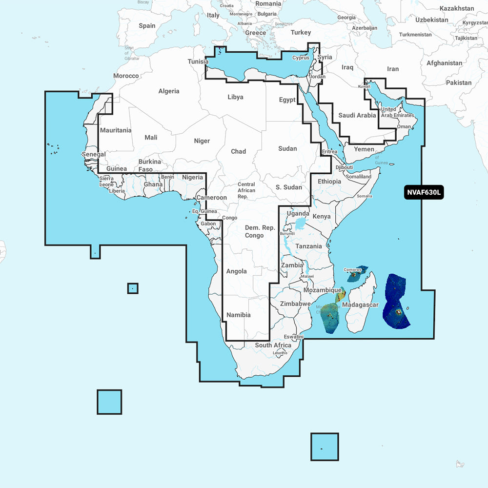 Tri-Water Marine | Garmin Navionics Vision+ NVAF630L - Africa Middle East - Marine Chart [010-C1228-00]