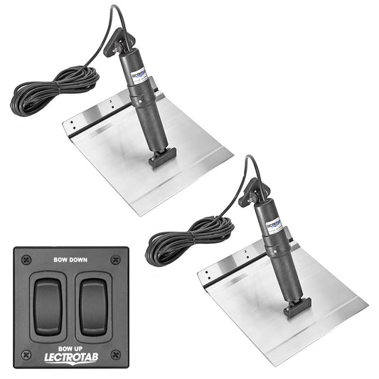 Tri-Water Marine | Lectrotab XKA Aluminum Alloy Trim Tab Kit w/Rocker Switch - 12 x 9 [XKAF12X9A]