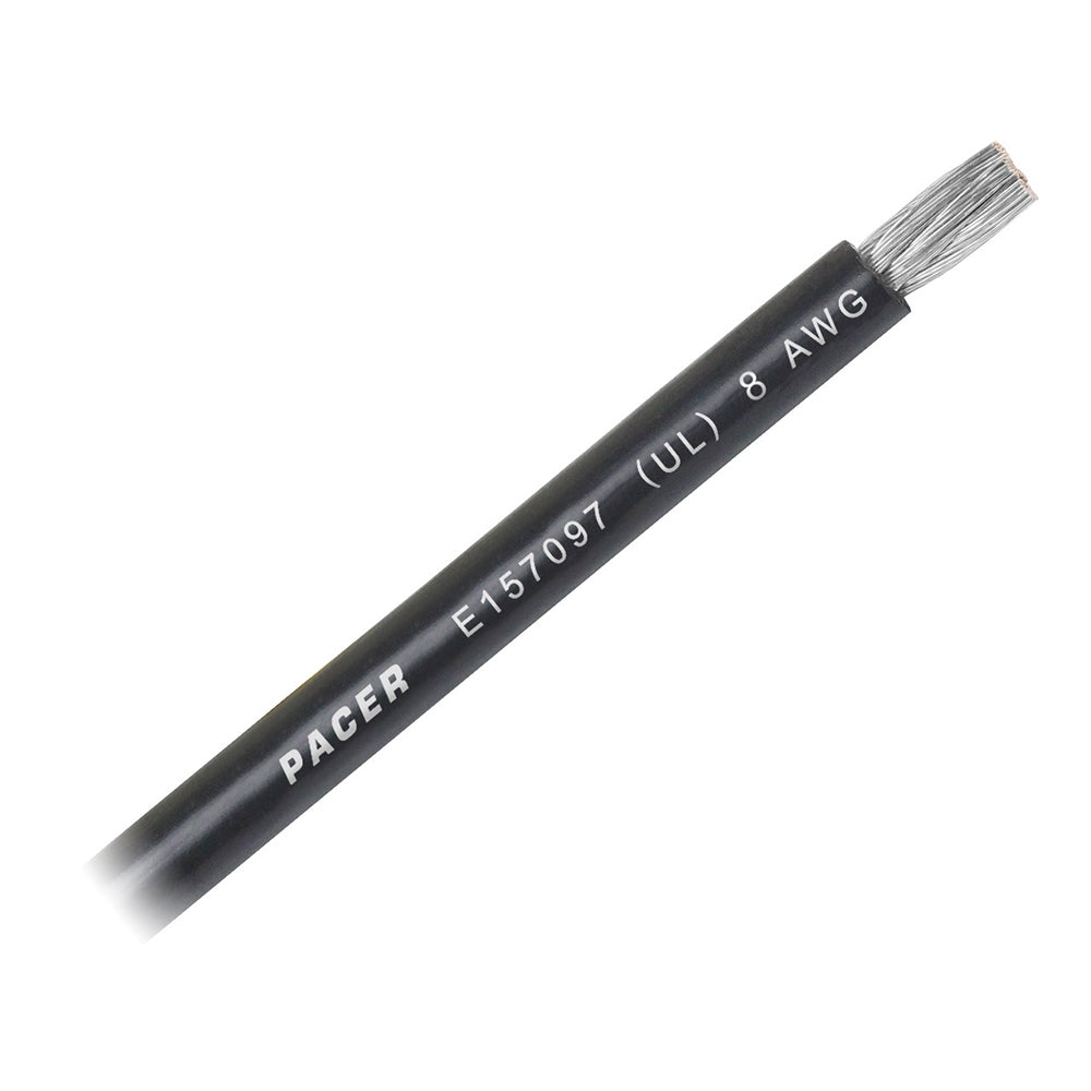 Tri-Water Marine | Pacer Black 8 AWG Battery Cable - Sold By The Foot [WUL8BK-FT]