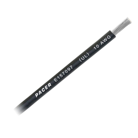 Tri-Water Marine | Pacer Black 10 AWG Battery Cable - Sold By The Foot [WUL10BK-FT]