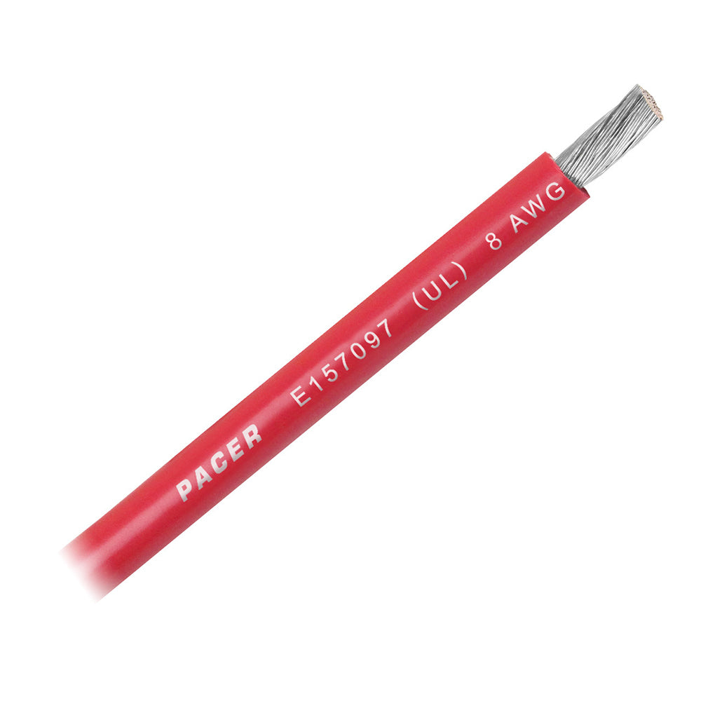 Tri-Water Marine | Pacer Red 8 AWG Battery Cable - Sold By The Foot [WUL8RD-FT]