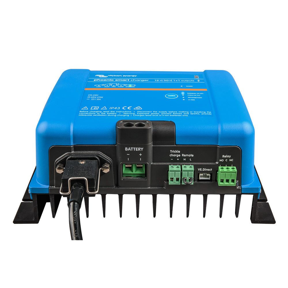 Tri-Water Marine | Victron Phoenix Smart IP43 Charger 12/30 (1+1) 120-240VAC Requires 5-15P Mains Cord [PSC123051095]