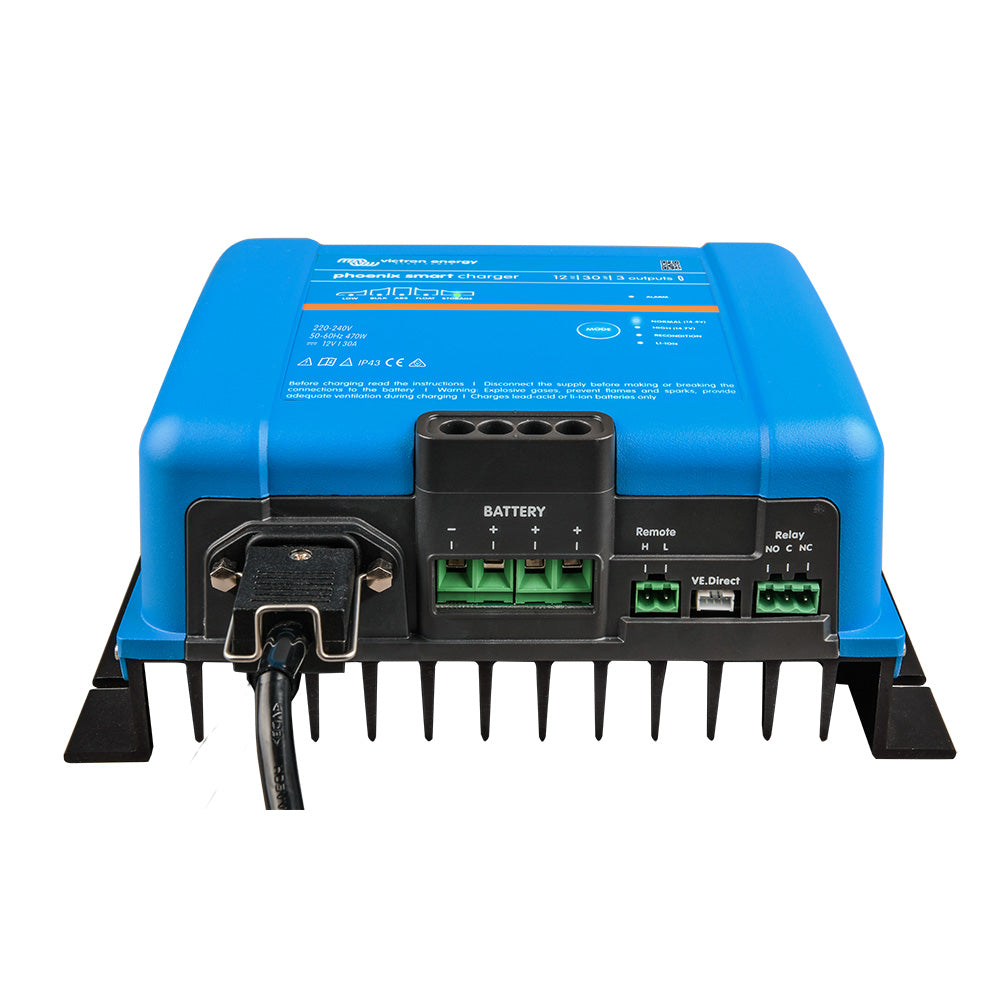 Tri-Water Marine | Victron Phoenix Smart IP43 Charger 12/30 (3) 120-240VAC Requires 5-15P Mains Cord [PSC123053095]