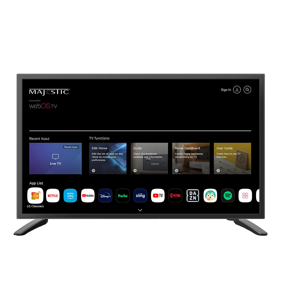 Tri-Water Marine | Majestic 19" 12V Smart LED TV WebOS, Mirror Cast Bluetooth - North America Only [MJSLT190U]