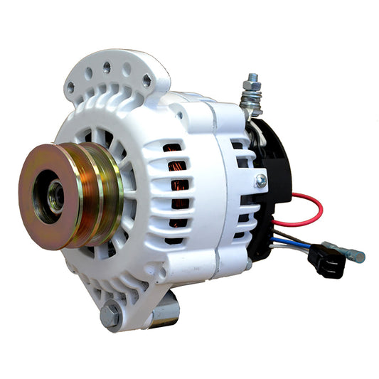 Tri-Water Marine | Balmar Alternator 100 AMP 12V 1-2" Single Foot Spindle Mount Dual Vee Pulley w/Isolated Ground [621-100-DV]