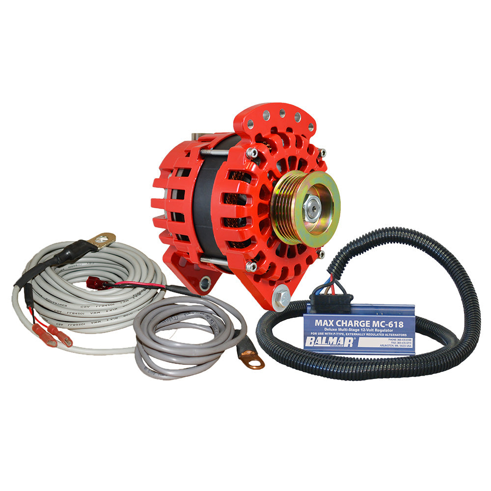 Tri-Water Marine | Balmar Alternator 170 AMP Kit 12V 3.15" Dual Foot Saddle K6 Pulley Regulator Temp Sensor [XT-CR-170-K6-KIT]