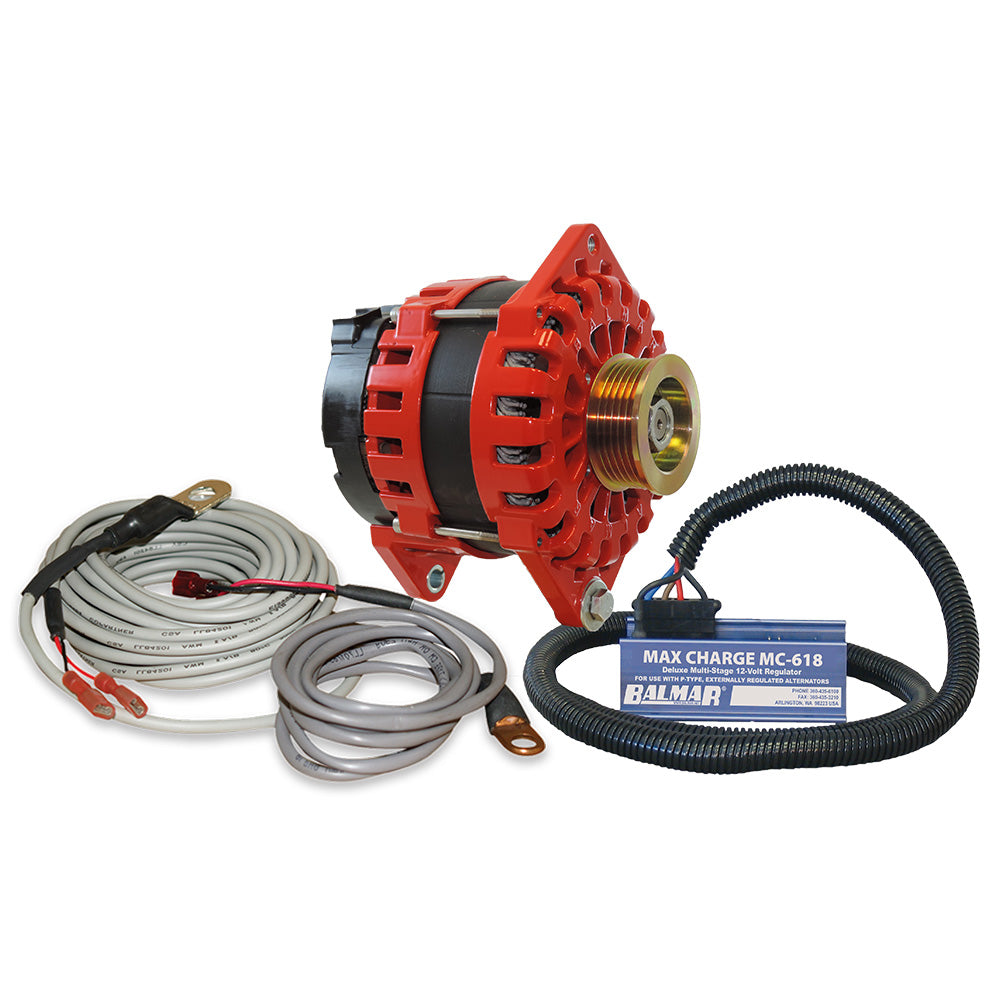 Tri-Water Marine | Balmar Alternator 250 AMP Kit 12V 3.15" Dual Foot Saddle K6 Pulley Regulator Temp Sensor [XT-CR-250-K6-KIT]