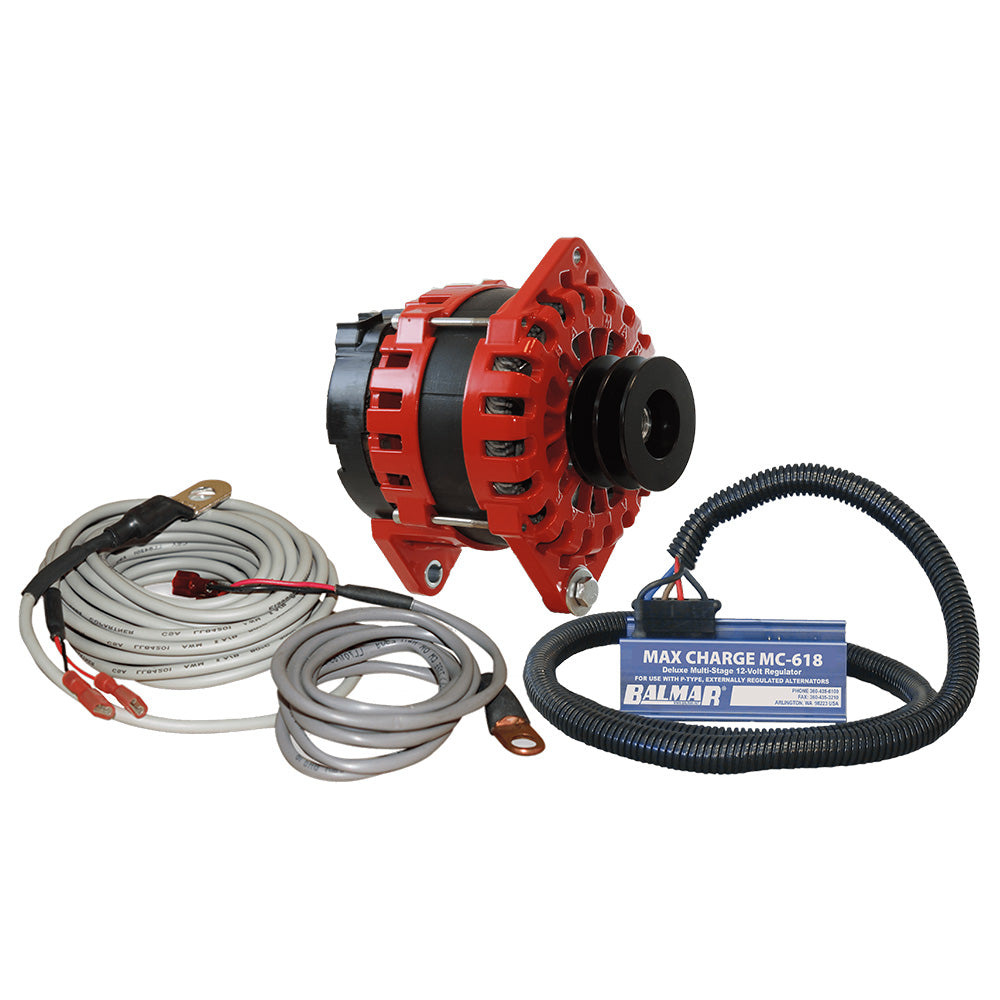 Tri-Water Marine | Balmar Alternator 250 AMP Kit 12V 3.15" Dual Foot Saddle Dual Vee Pulley Regulator Temp Sensor [XT-DF-250-DV-KIT]