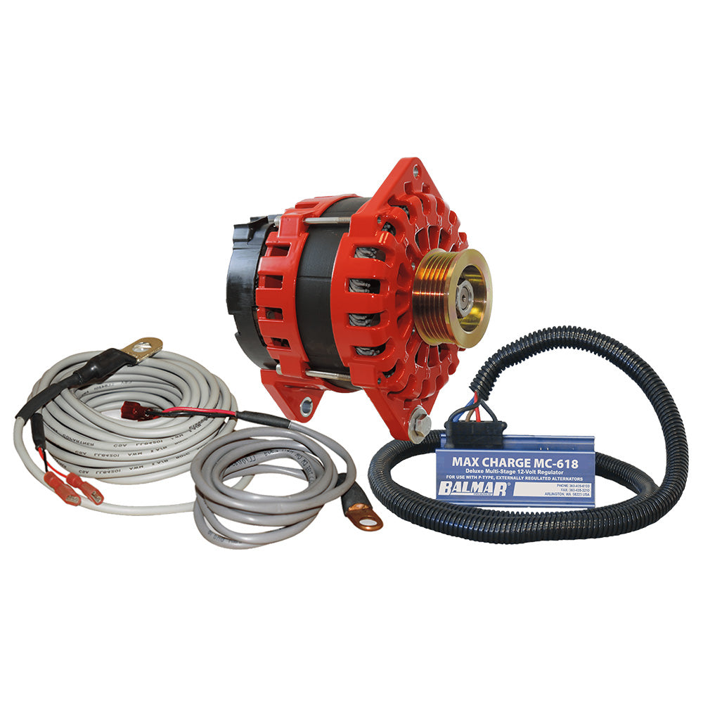 Tri-Water Marine | Balmar Alternator 170 AMP Kit 12V 4" Dual Foot Saddle K6 Pulley [XT-DF4-170-K6]