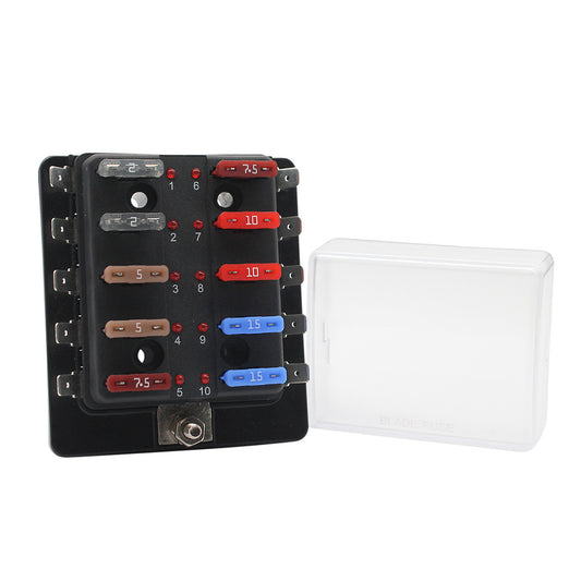 Tri-Water Marine | Cole Hersee Standard 10 ATO Fuse Block w/LED Indicators [880023-BP]