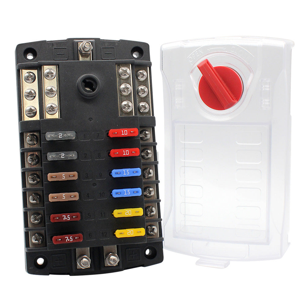 Tri-Water Marine | Cole Hersee 12 ATO Standard Series Fuse Block w/Ground Bus [880028-BP]