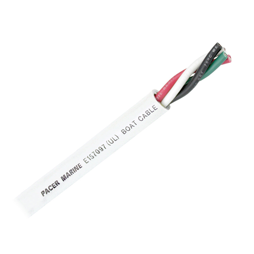 Tri-Water Marine | Pacer Round 4 Conductor Cable - 100 - 16/4 AWG - Black, Green, Red White [WR16/4-100]