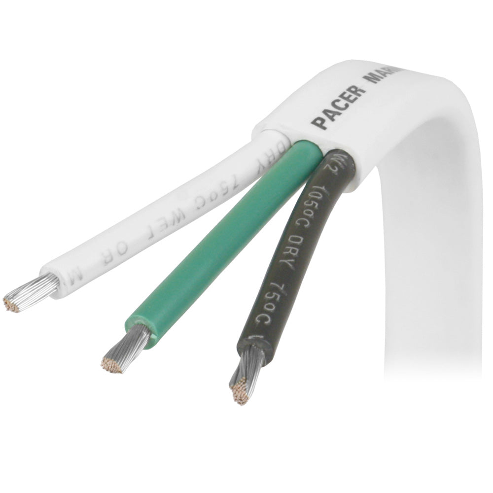 Tri-Water Marine | Pacer 6/3 AWG Triplex Cable - Black/Green/White - Sold By The Foot [W6/3-FT]