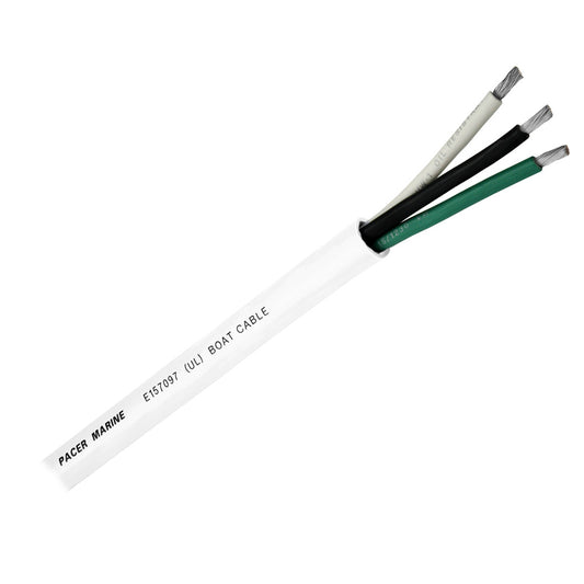 Tri-Water Marine | Pacer Round 3 Conductor Cable - 100 - 16/3 AWG - Black, Green White [WR16/3-100]