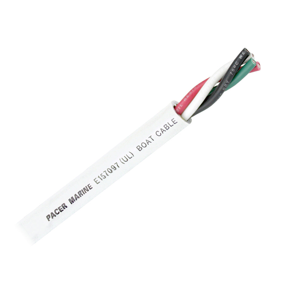 Tri-Water Marine | Pacer Round 4 Conductor Cable - 100 - 14/4 AWG - Black, Green, Red White [WR14/4-100]