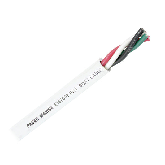 Tri-Water Marine | Pacer Round 4 Conductor Cable - 100 - 12/4 AWG - Black, Green, Red White [WR12/4-100]