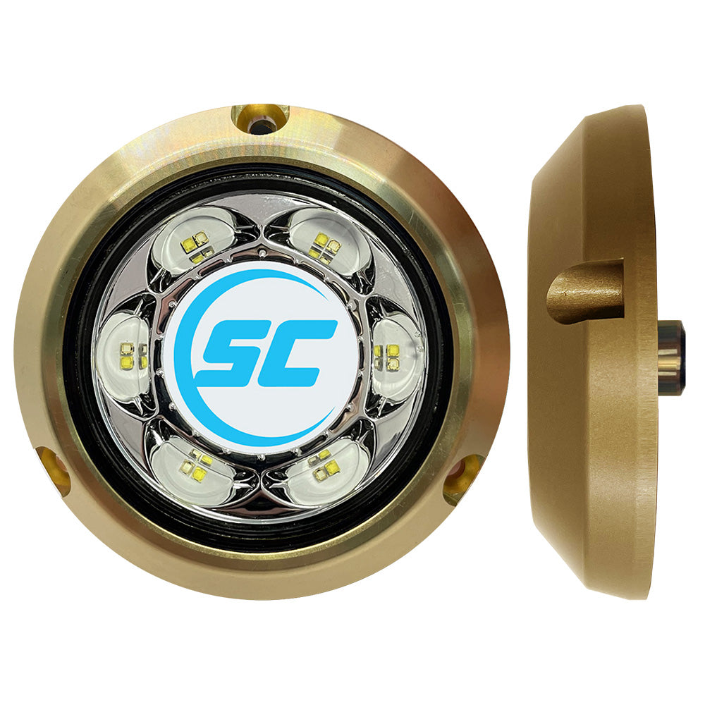 Tri-Water Marine | Shadow-Caster SC3 Series Blue/White Bronze Surface Mount Underwater Light [SC3-BW-BZSM]