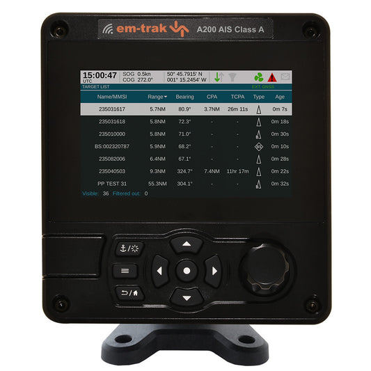 Tri-Water Marine | em-trak A200 Class A AIS Transceiver [425-0012]