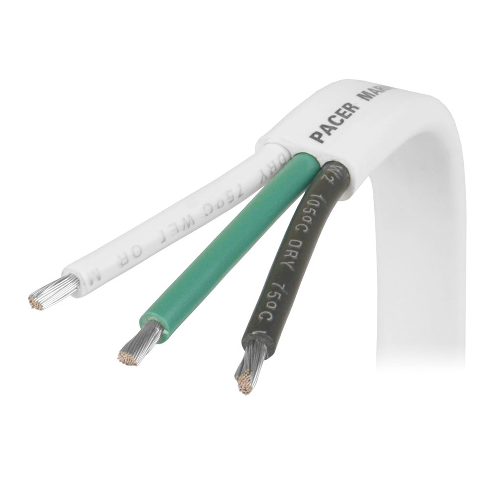 Tri-Water Marine | Pacer White Triplex Cable - 14/3 AWG - Black/Green/White - Sold by the Foot [W14/3-FT]