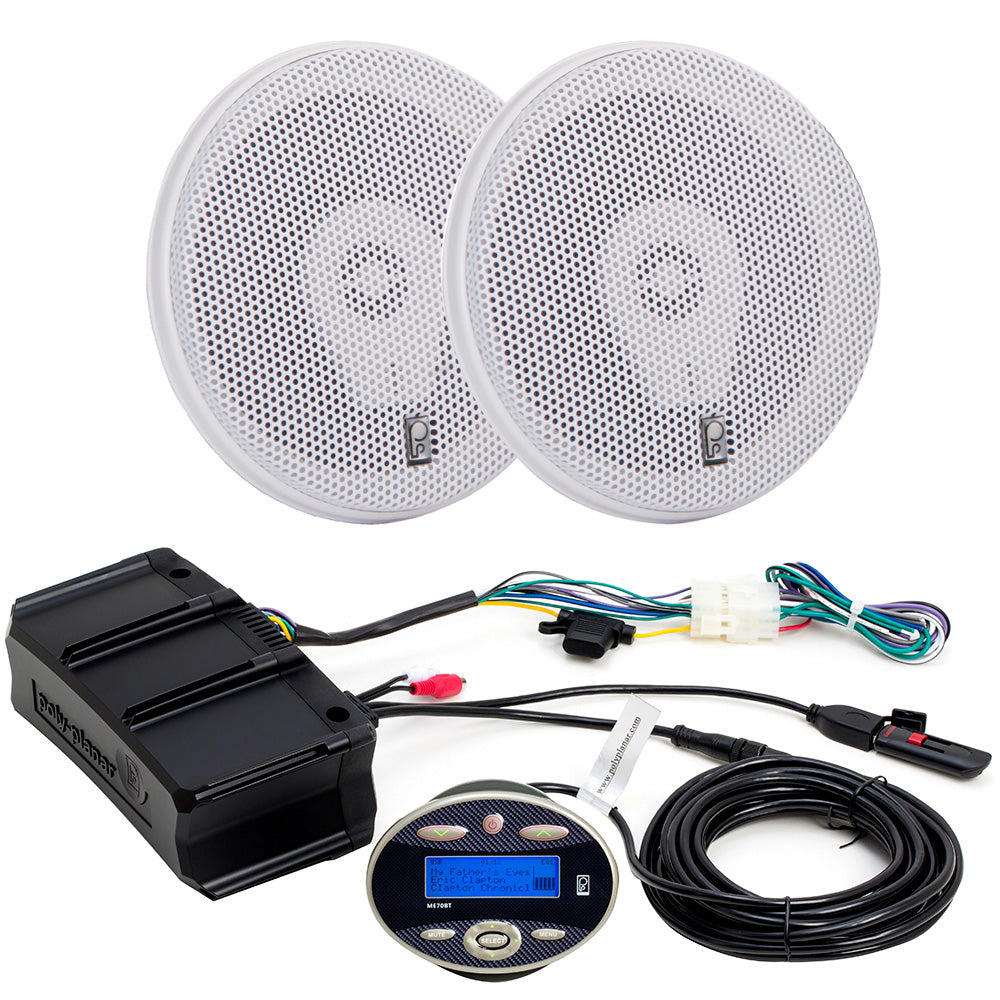 Tri-Water Marine | Poly-Planar Amplifier Package w/ME70BT MA-8505W Speakers [ME70BTW8505W]