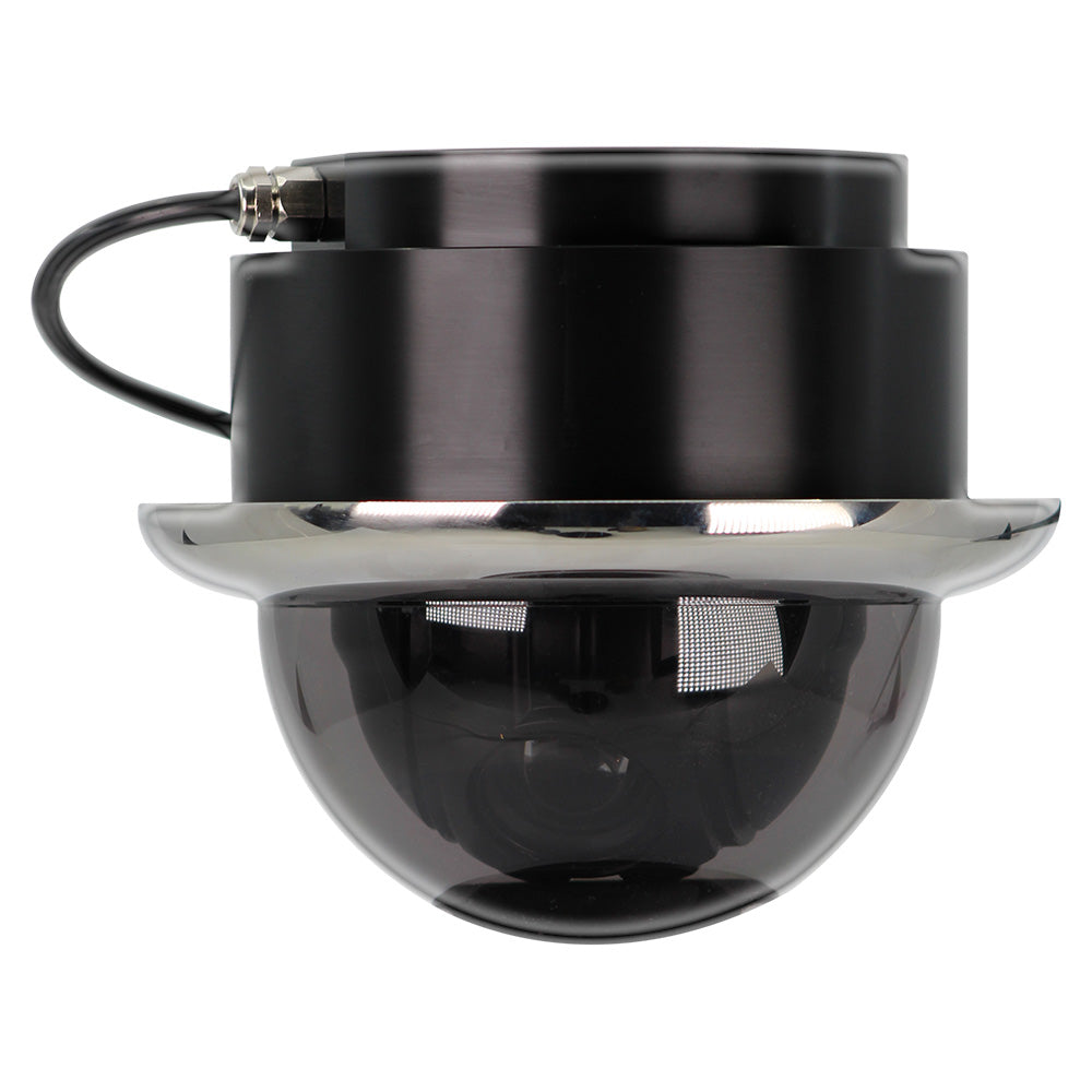 Tri-Water Marine | Iris Miniature Marine PTZ Dome Camera - Stainless Bezel - Hi-Resolution Analogue Sensor - 1000TVL - 4 in 1 Video Format [IRIS106]